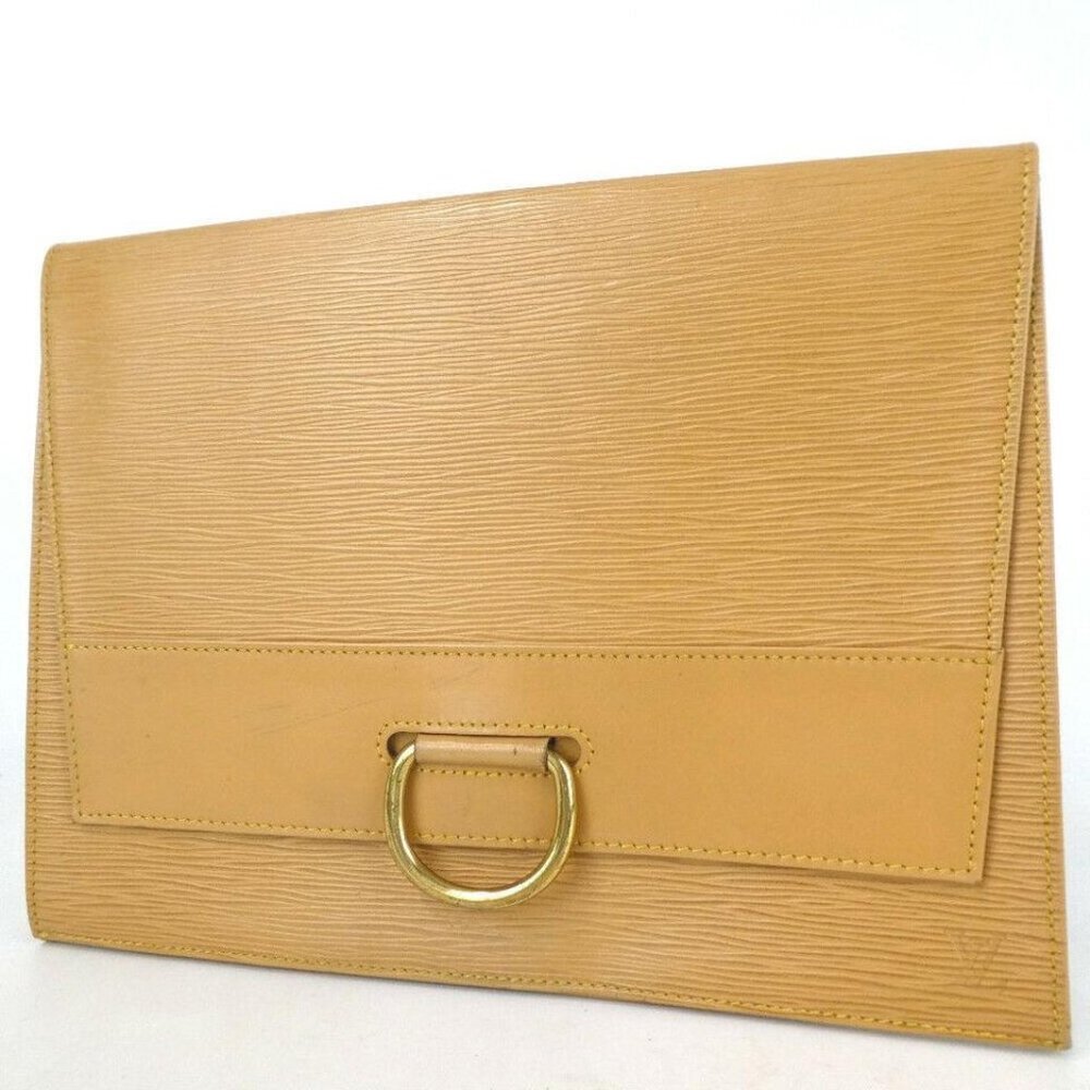 Louis Vuitton Porte Lena Fold Over Beige Epi